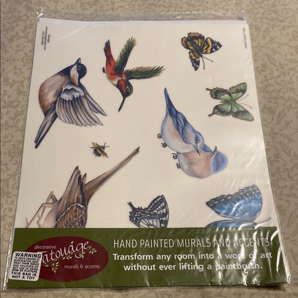Tatuage Painted Rub on Assorted Birds